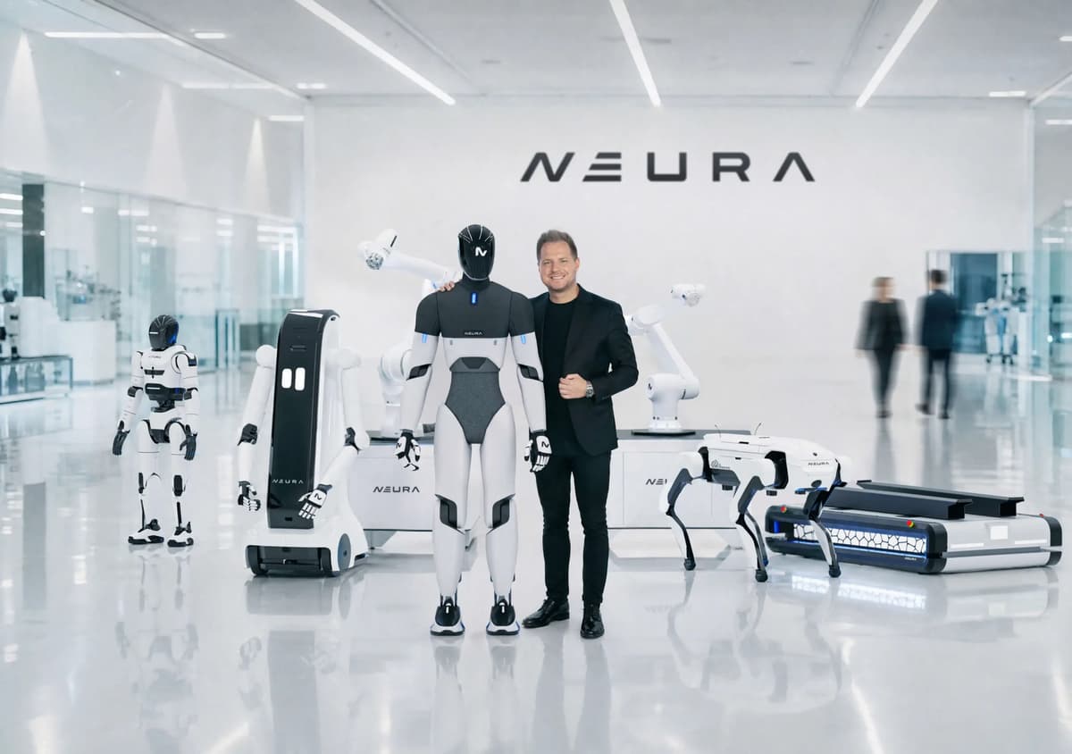 NEURA Robotics 창업자 David Reger와 휴머노이드·4족·로봇팔 제품군