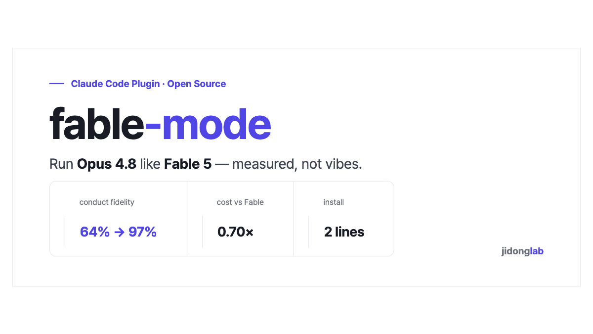 fable-mode v1.4 — Opus를 Fable처럼, 매 턴 주입 오버헤드 84% 감소