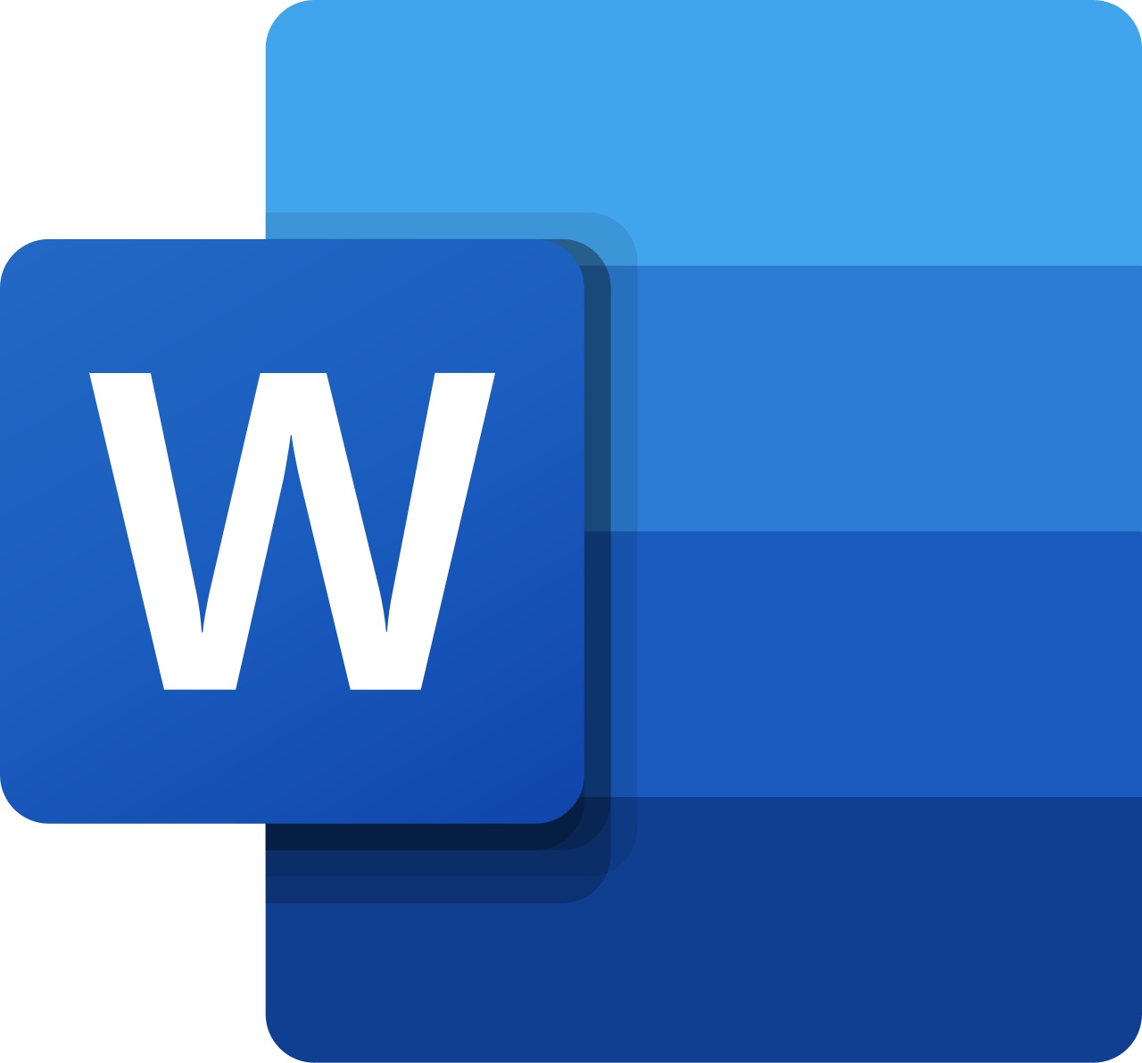 Microsoft Word 로고 — Claude for Word 애드인이 통합되는 공식 Office 앱